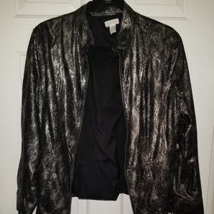 Chicos, size 2, black & gold jacket